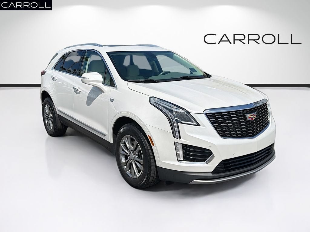 2023 Cadillac XT5 Premium Luxury in Crystal White Tricoat — front three-quarter view